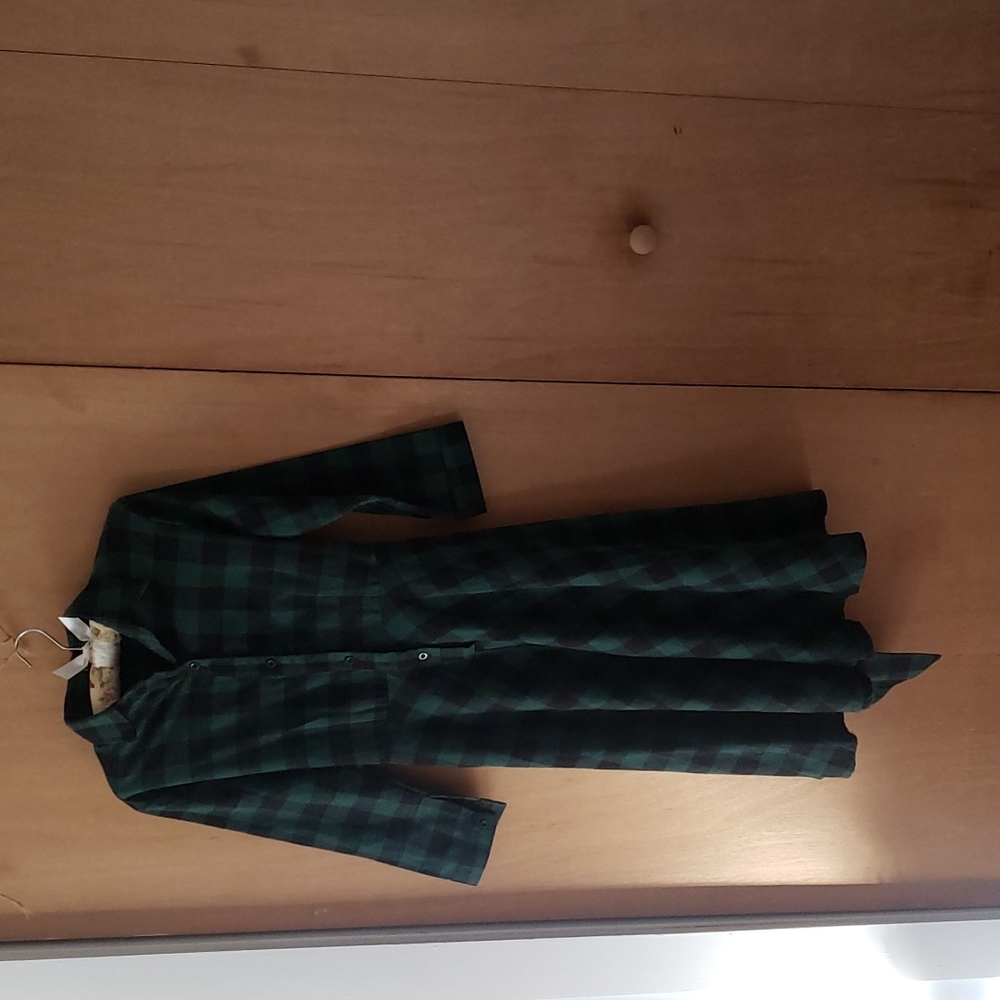 Green Plaid Dress with Belt